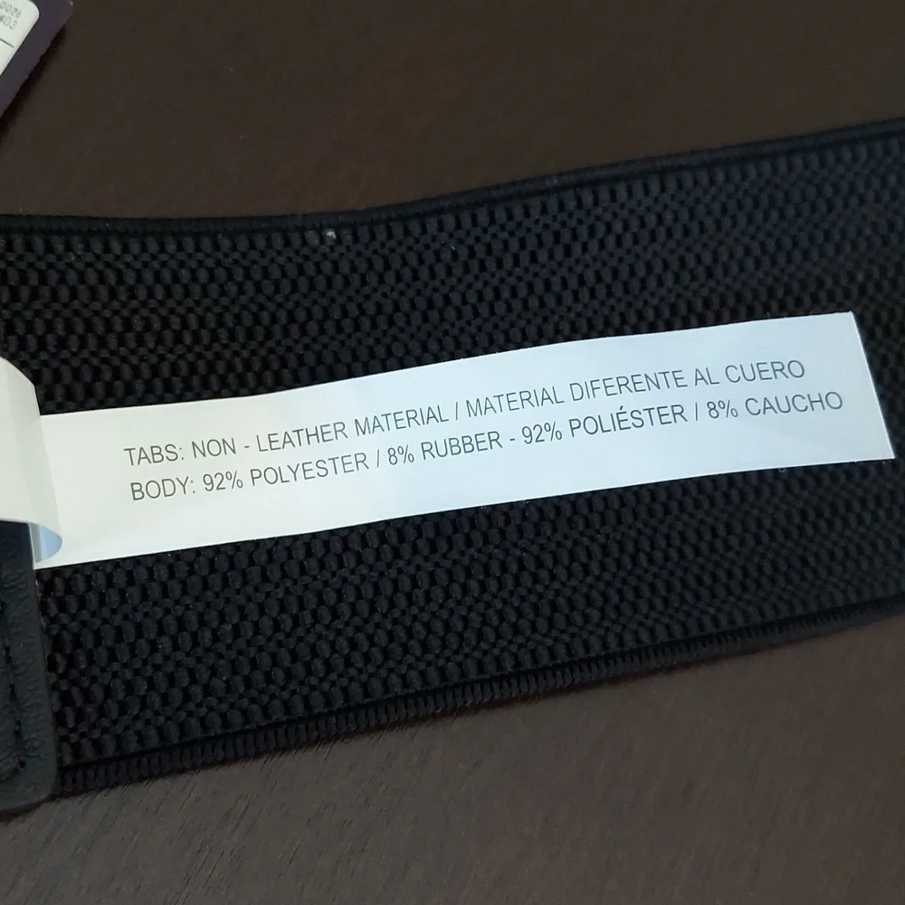 Ava & Viv Black Elasticized Belt w/ Silvertone Interlocking Closure Size 2X NWT - Picture 10 of 16